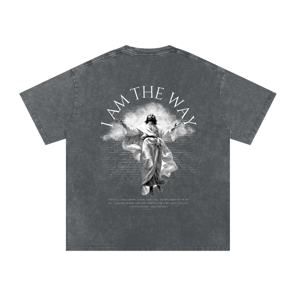 I AM THE WAY Washed Oversized  T-Shirt